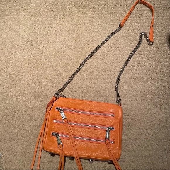 Rebecca Minkoff Mini 5 Zip Cross-body Bag, Orange - Picture 3 of 13